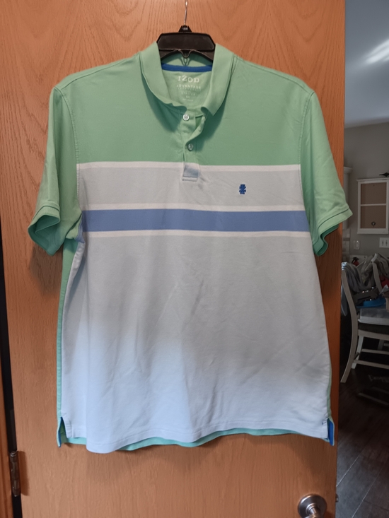 Izod Other - Izod Men's Size XXL, Light Mint, White & Light Blue Striped Polo
